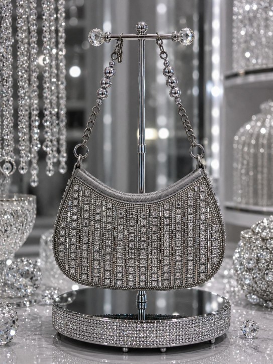 CARTERA BAGUETTE PLATEADA