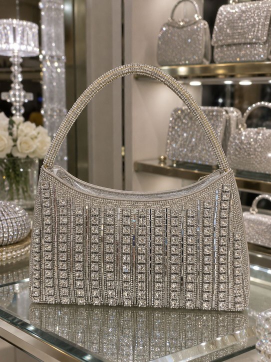 CARTERA BAGUETTE PLATEADA