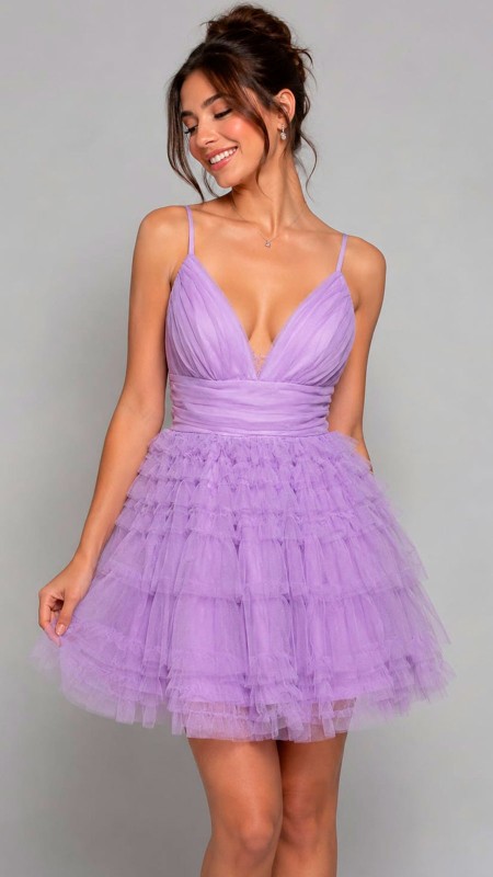 VESTIDO COLOR LILA BEBE