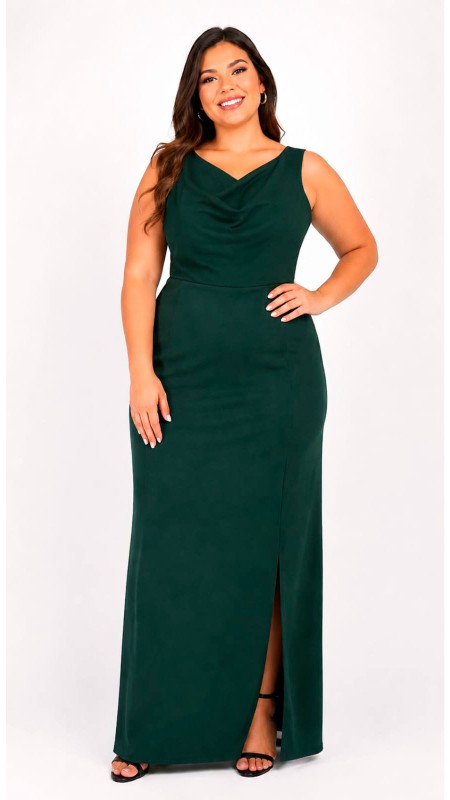 VESTIDO VERDE OSCURO TELA LICRA