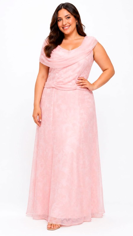 VESTIDO COLOR ROSA BEBE CON CAPA EN LA PARTE DEL CUELLO
