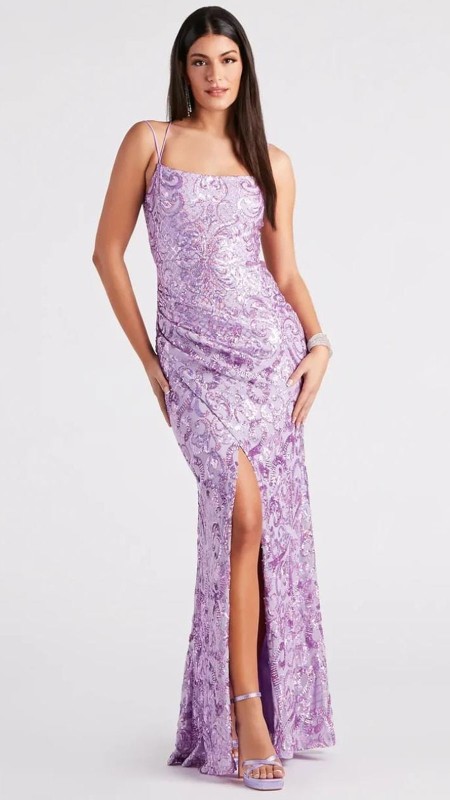 VESTIDO LILLA LENTEJUELAS TORNASOL