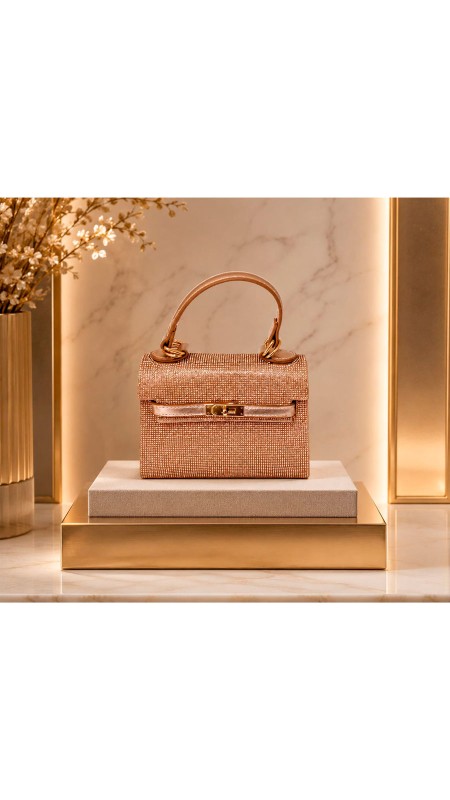 CARTERA DE MANO COLOR ROSADO CLARO
