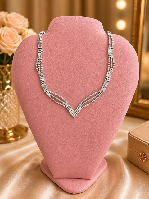COLLAR PLATEADO BRILLANTE