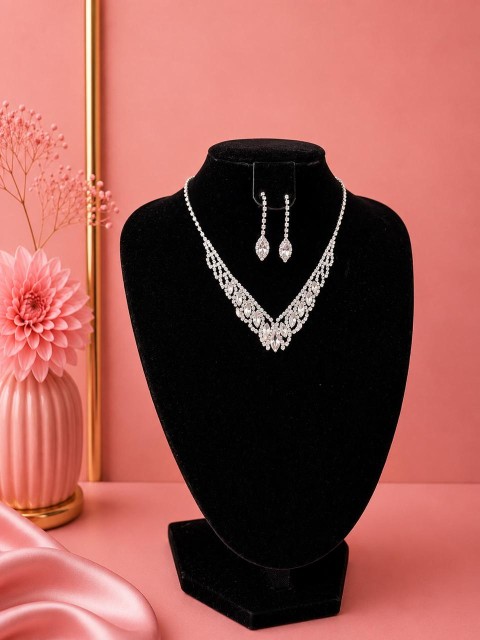 VENTA DE CONJUNTO DE DIAMANTE PLATEADO