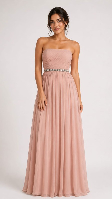 VESTIDO MELON BAJITO STRAPLES
