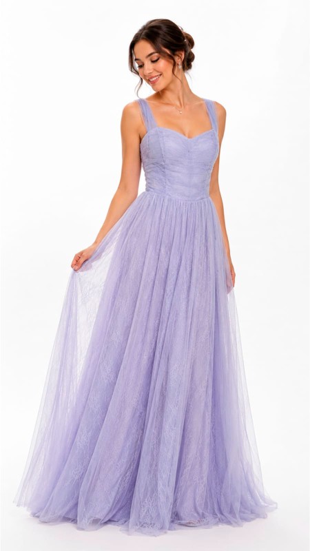 VESTIDO COLOR LILA BEBE ESTILO PRINCESA