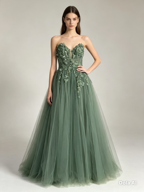 VESTIDO VERDE PISTACHO CON CORSET
