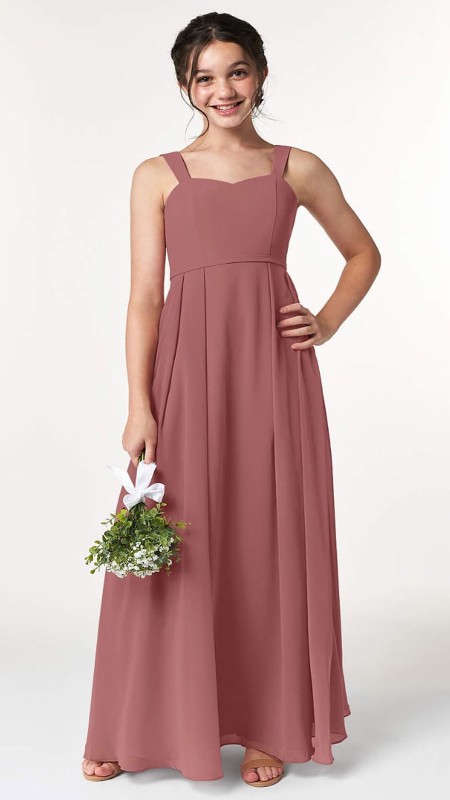 VESTIDO COLOR MALVA VINTAGE DE GASA