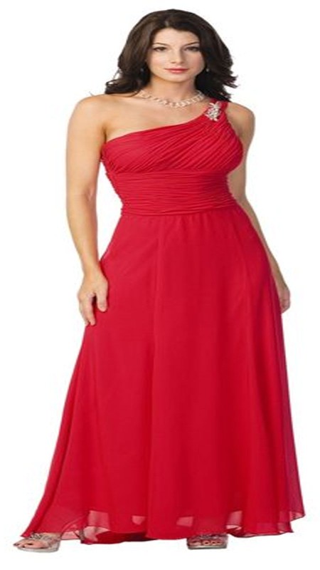 VESTIDO ROJO ASIMETRICO