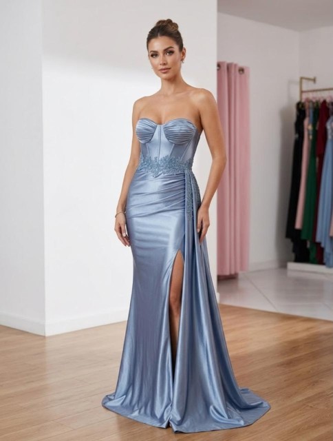 VESTIDO CELSTE SATINADO