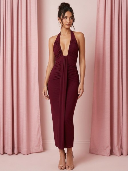 VESTIDO GUINDO EN CORTE A