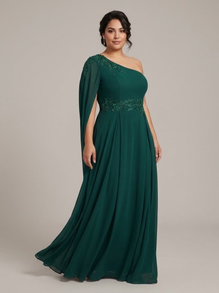 VESTIDO VERDE BOTELLA CON MANGA LARGA