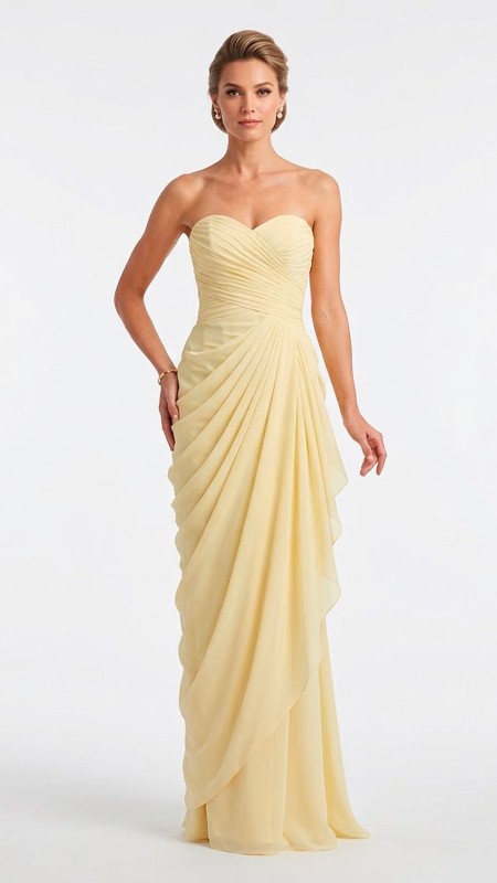 VESTIDO COLOR AMARILLO PASTEL
