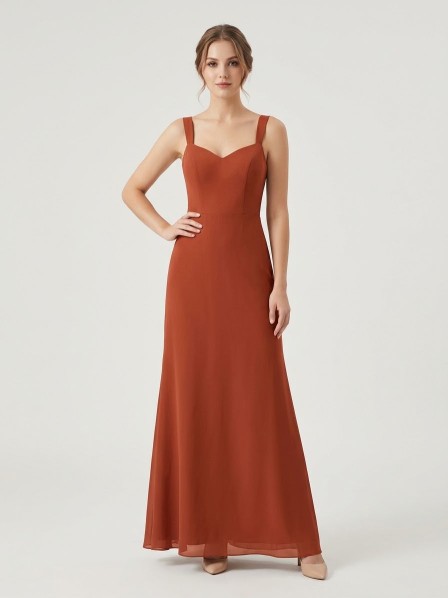 VESTIDO TERRACOTA DE GASA