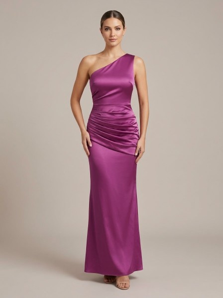 VESTIDO LILA SATINADO