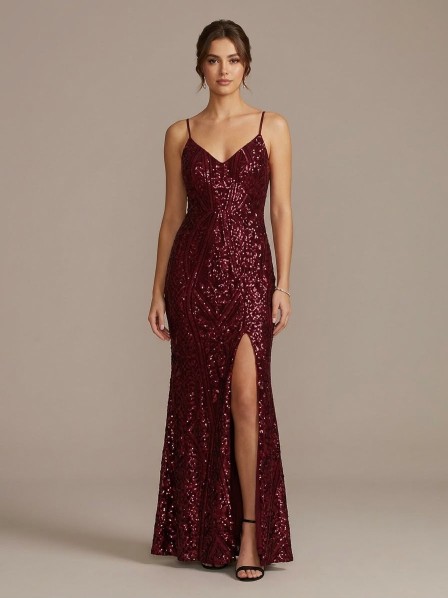 VESTIDO GUIBDO GAMUZADO CON LENTEJUELAS
