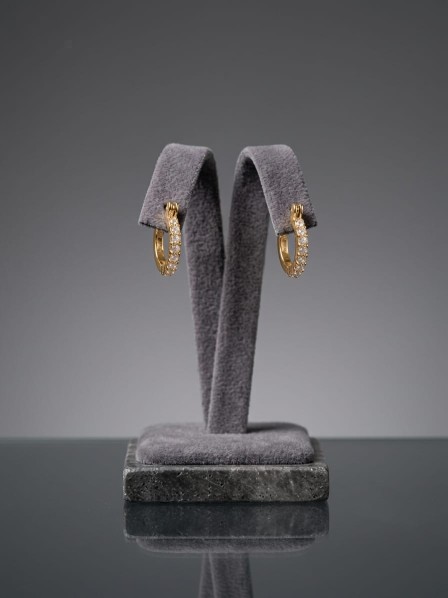 ARETES DE ARGOLLA  CON DETTALE DE PERLITAS