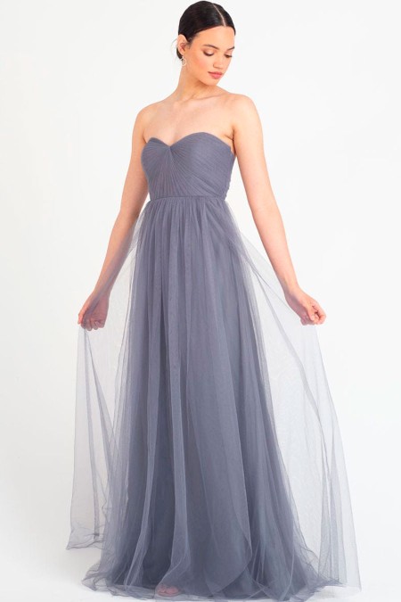 VESTIDO PLOMP ESTRAPLE DE TULL