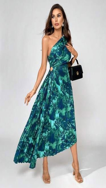 VESTIDO ASIMETRICO ESTAMPADO