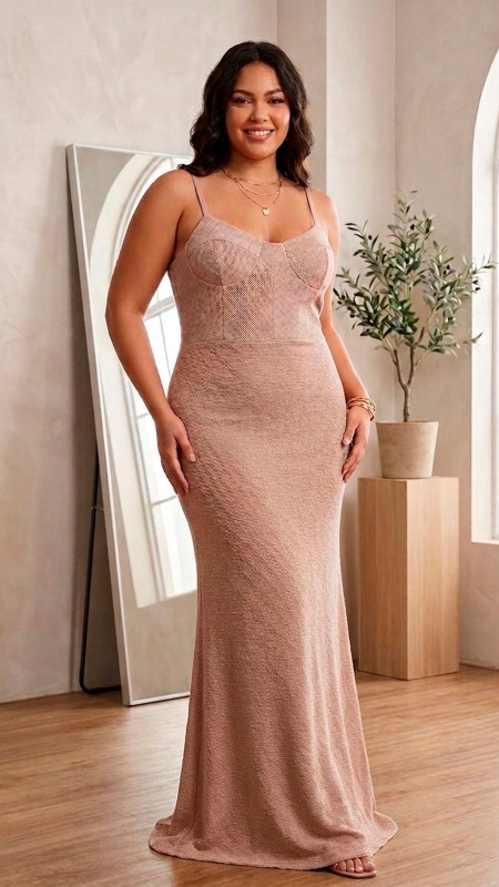 VESTIDO COLOR ARENA SIRENA