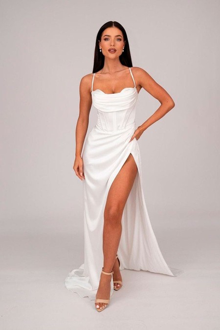 VESTIDO BLANCO SATIN