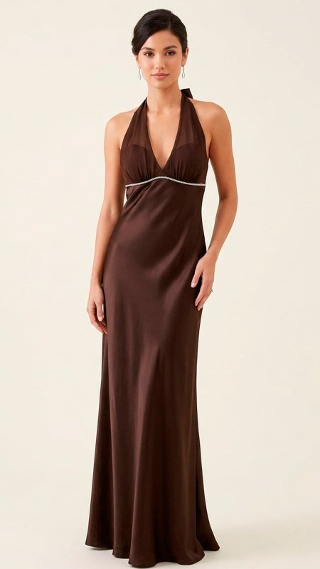 VESTIDO CAFE SATIN