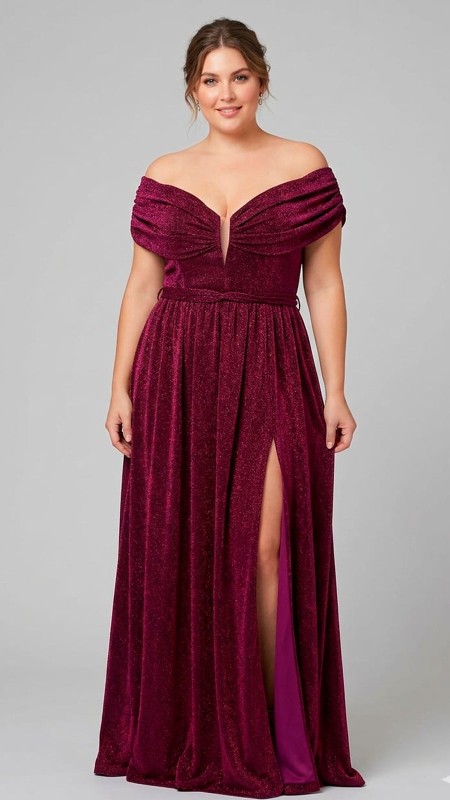VESTIDO GUINDO MANGAS PRINCESA ÚRO BRILLO