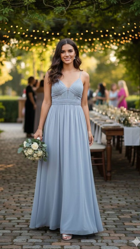 VESTIDO LAVANDA CON ENCAJE LATERALES
