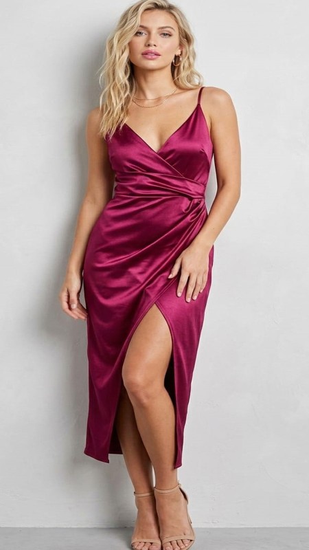 VESTIDO GUINDO SATIN 3/4