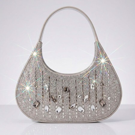 CARTERA DE HOMBRO PLATEADO