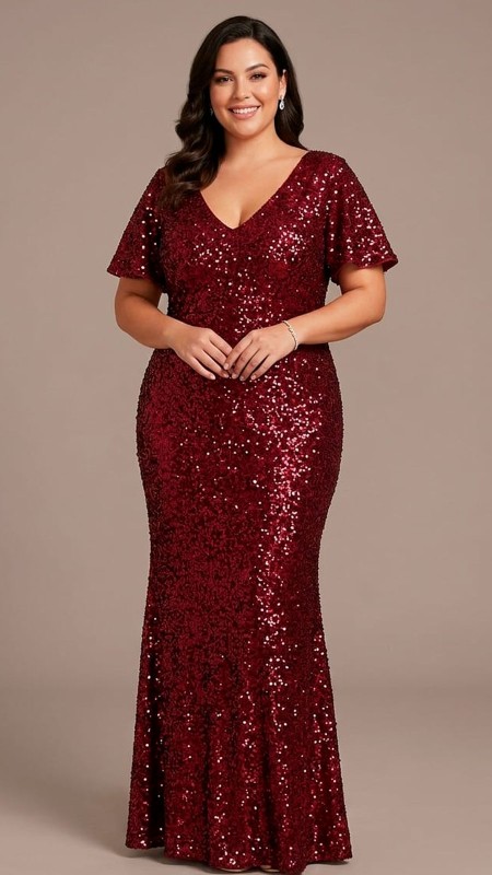 VESTIDO ROJO PURA LENTEJUELA