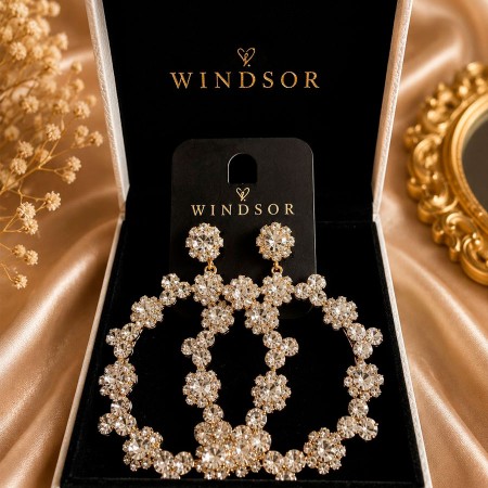VENTA AROS DORADOS DE FLORES