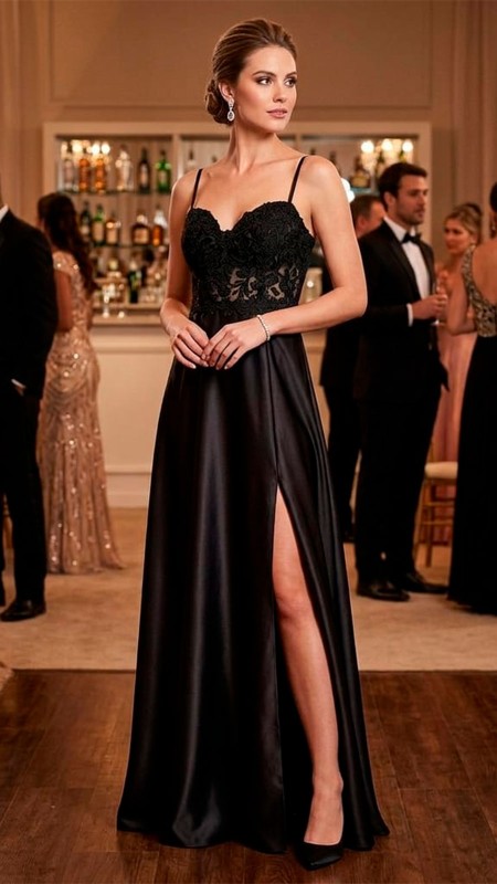 VESTIDO STRAPLESS SATINADO