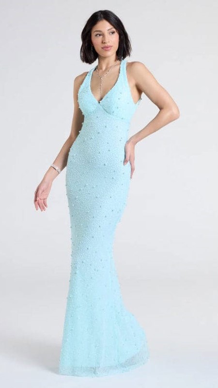 VESTIDO CELESTE CIELO SIRENA